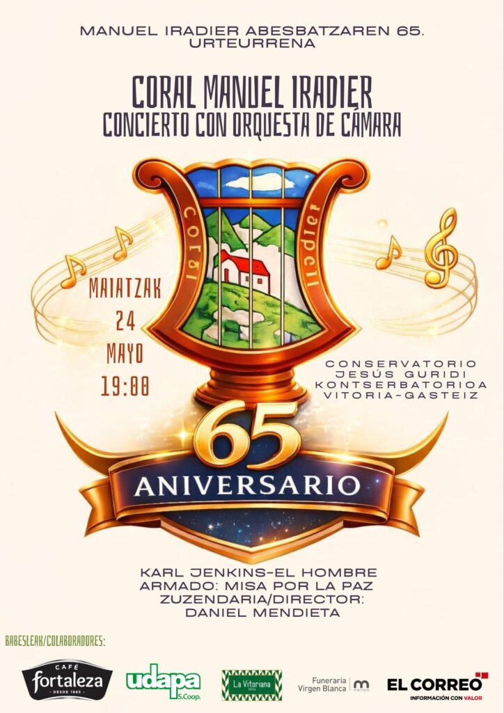 Cartel Concierto 65º Aniversario de la Coral Manuel Iradier